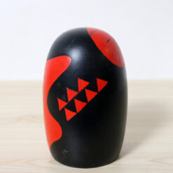 Yushi Kawase Kokeshi Doll Red And Black Right