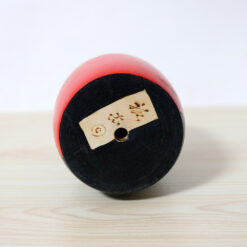 Yushi Kawase Kokeshi Doll Red And Black Signature