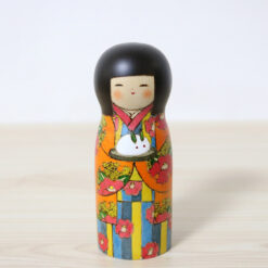 Fumio Tomidokoro Kokeshi Doll Snow Rabbit Front