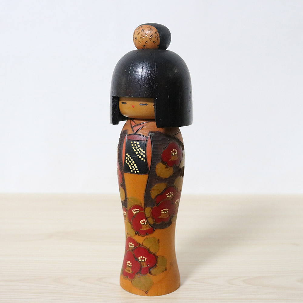 Kazuo Takamizawa Vintage Japanese Kokeshi Doll Left