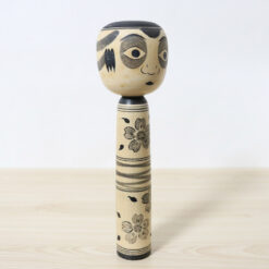 Morio Isokawa Monochrome Takobozu Kokeshi Doll Right