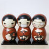 Oki Izumi Kokeshi Doll Set Three Wise Monkeys
