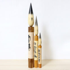 Shido Shozan Vintage Kokeshi Doll Set Cranes Clouds Left