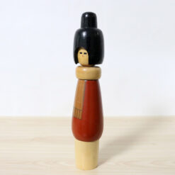 Shido Shozan Winter Scarf Kokeshi Doll Left