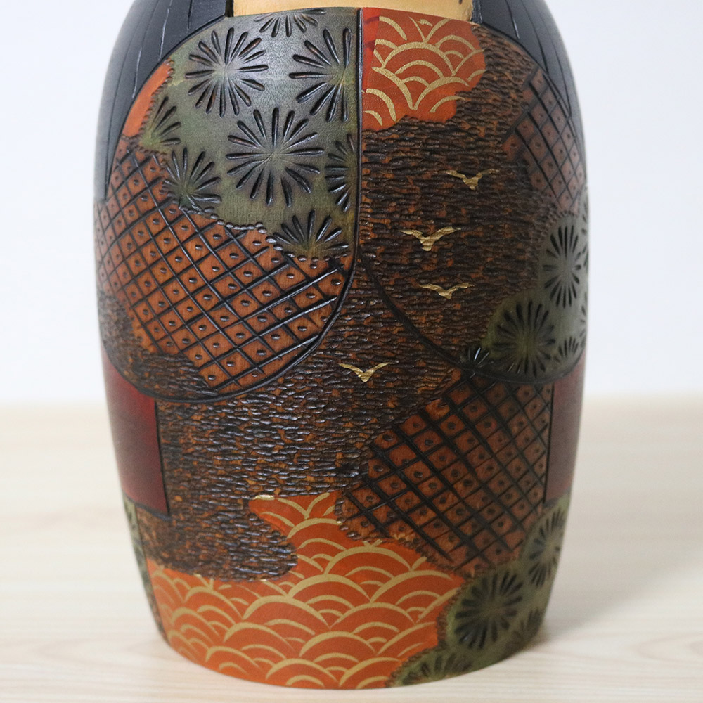 Yoshio Otani Vintage Kokeshi Rural Girl Kimono