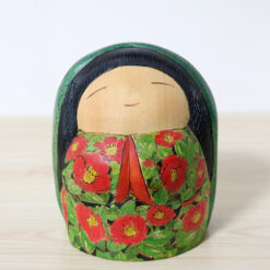 Yuko Yamazaki Creative Kokeshi Red Camellia Front