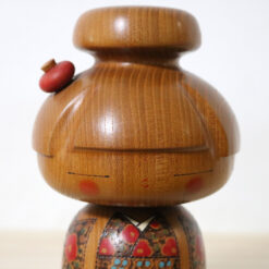 Kano Chiyomatsu Vintage Kokeshi Doll Flower Garden Face