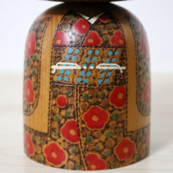 Kano Chiyomatsu Vintage Kokeshi Doll Flower Garden Kimono