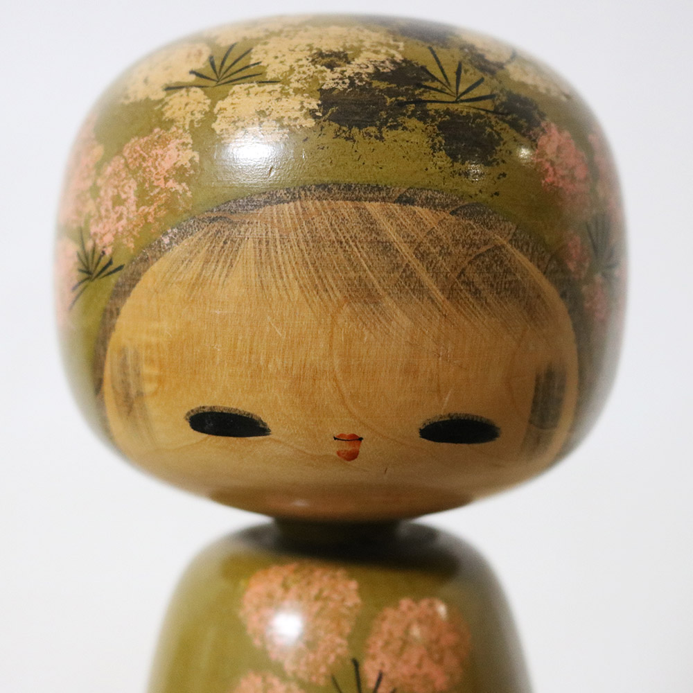 Kato Masami Vintage Japanese Kokeshi Doll Usubi Face