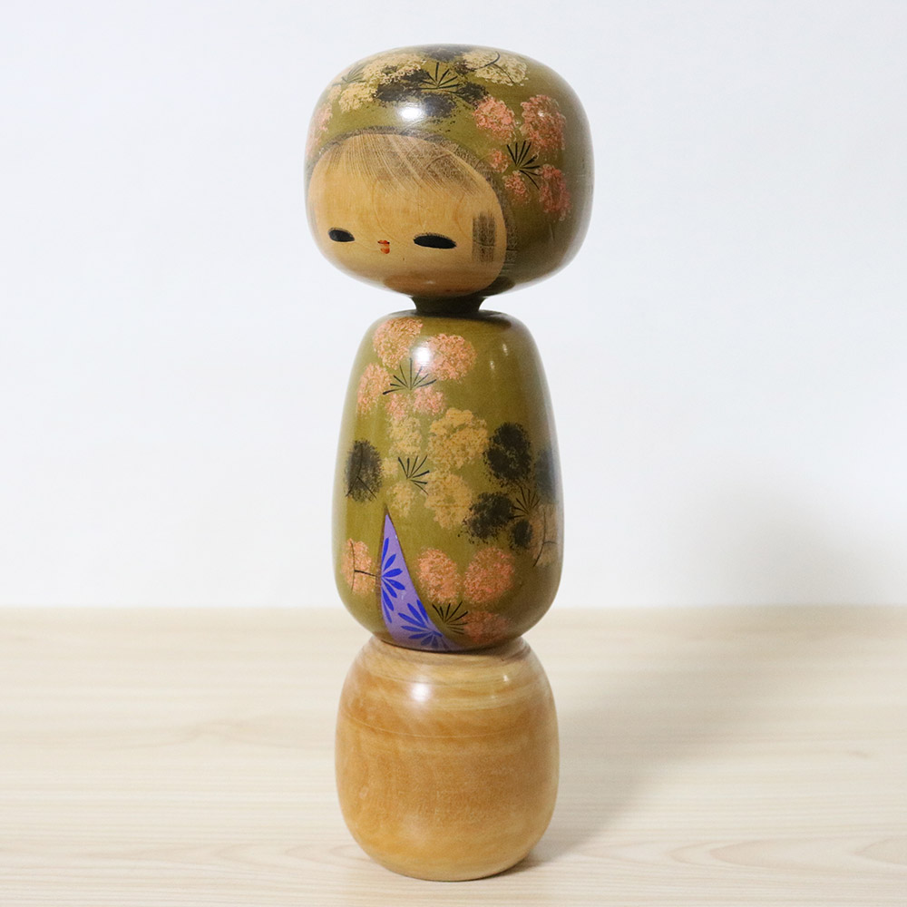 Kato Masami Vintage Japanese Kokeshi Doll Usubi Left