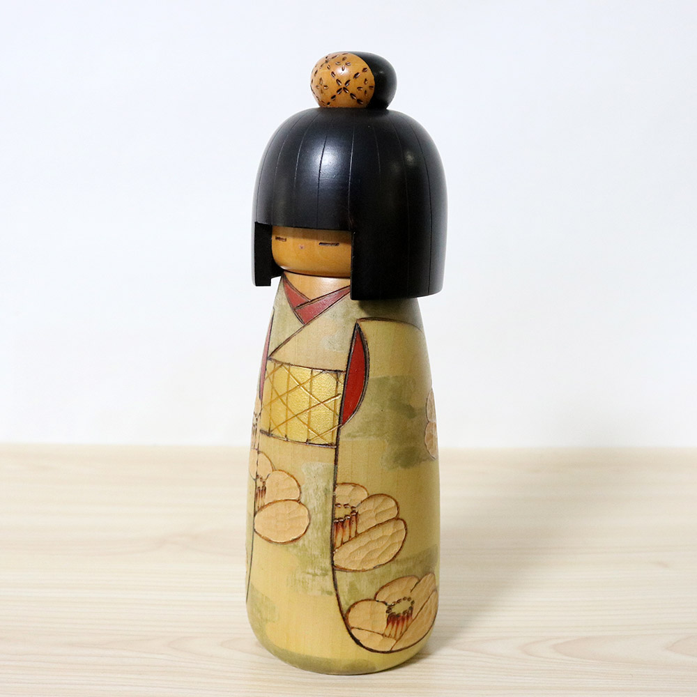 Kazuo Takamizawa Vintage Kokeshi Doll Left
