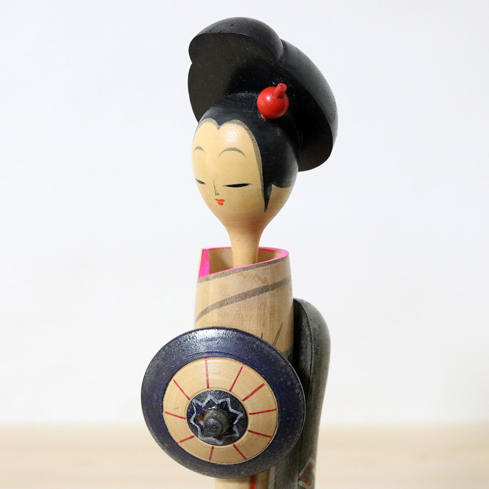 Miyashita Hajime Vintage Kokeshi Doll Hana No Miya Face