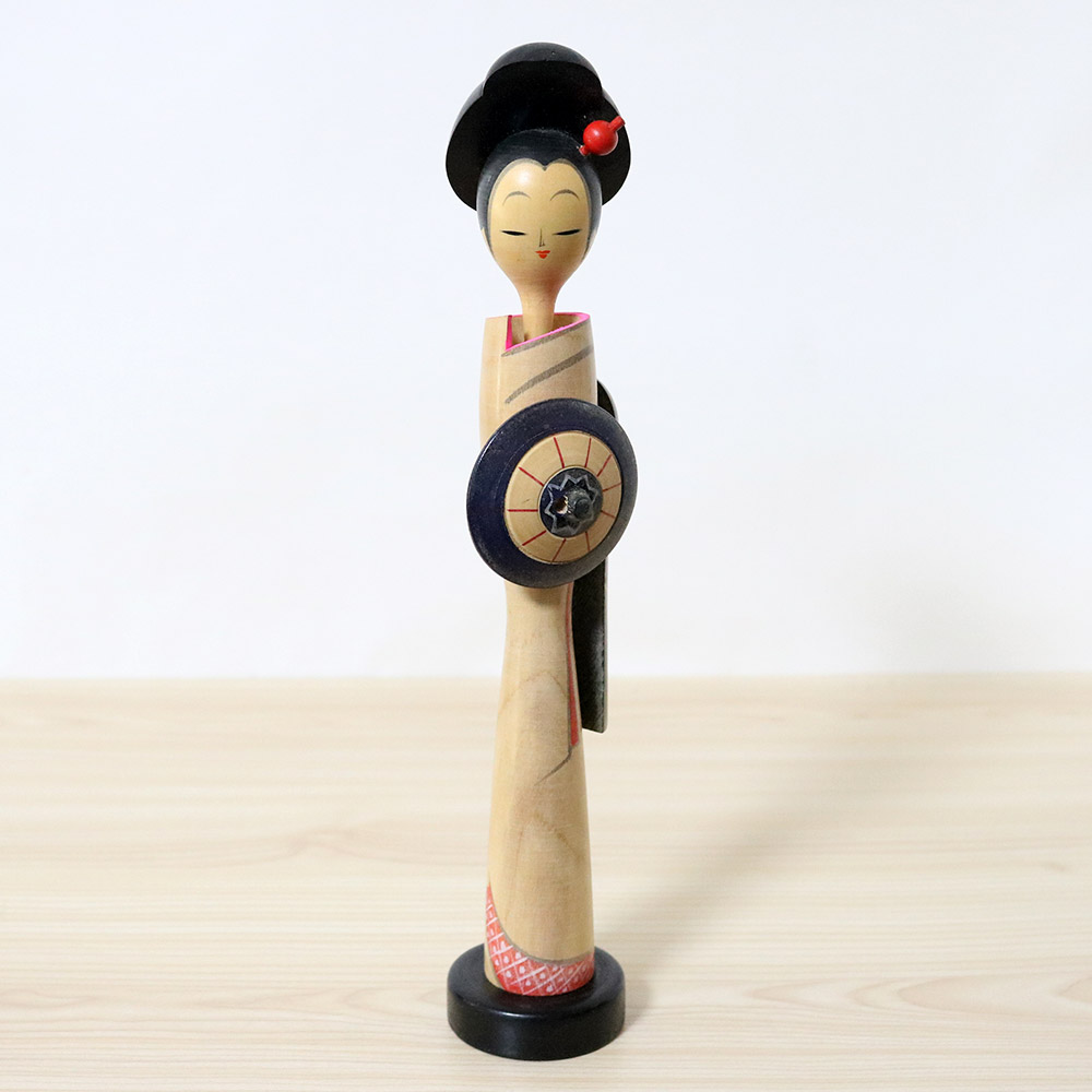 Miyashita Hajime Vintage Kokeshi Doll Hana No Miya Front