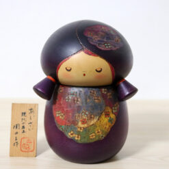 Sekiguchi Sansaku Vintage Kokeshi Ajisai With Wooden Sign