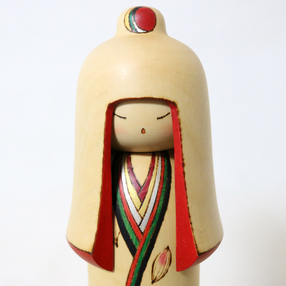 Sekiguchi Sansaku Vintage Kokeshi Doll White Lotus Face