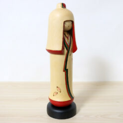 Sekiguchi Sansaku Vintage Kokeshi Doll White Lotus Right