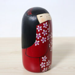 Yuji Okamoto Kokeshi Doll Spring Flowers Right