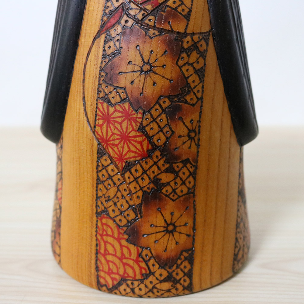 Kato Tatsuo Vintage Kokeshi Doll Mountain Sakura Decorations