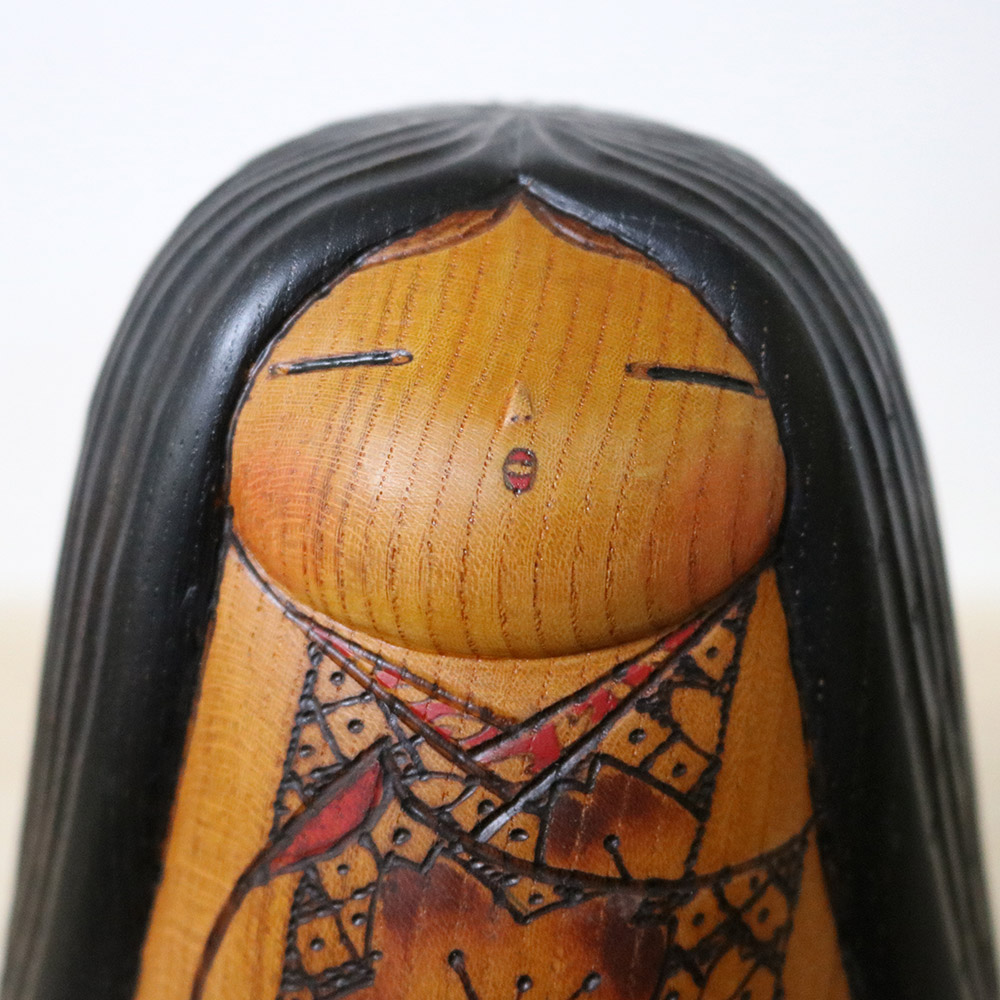 Kato Tatsuo Vintage Kokeshi Doll Mountain Sakura Face