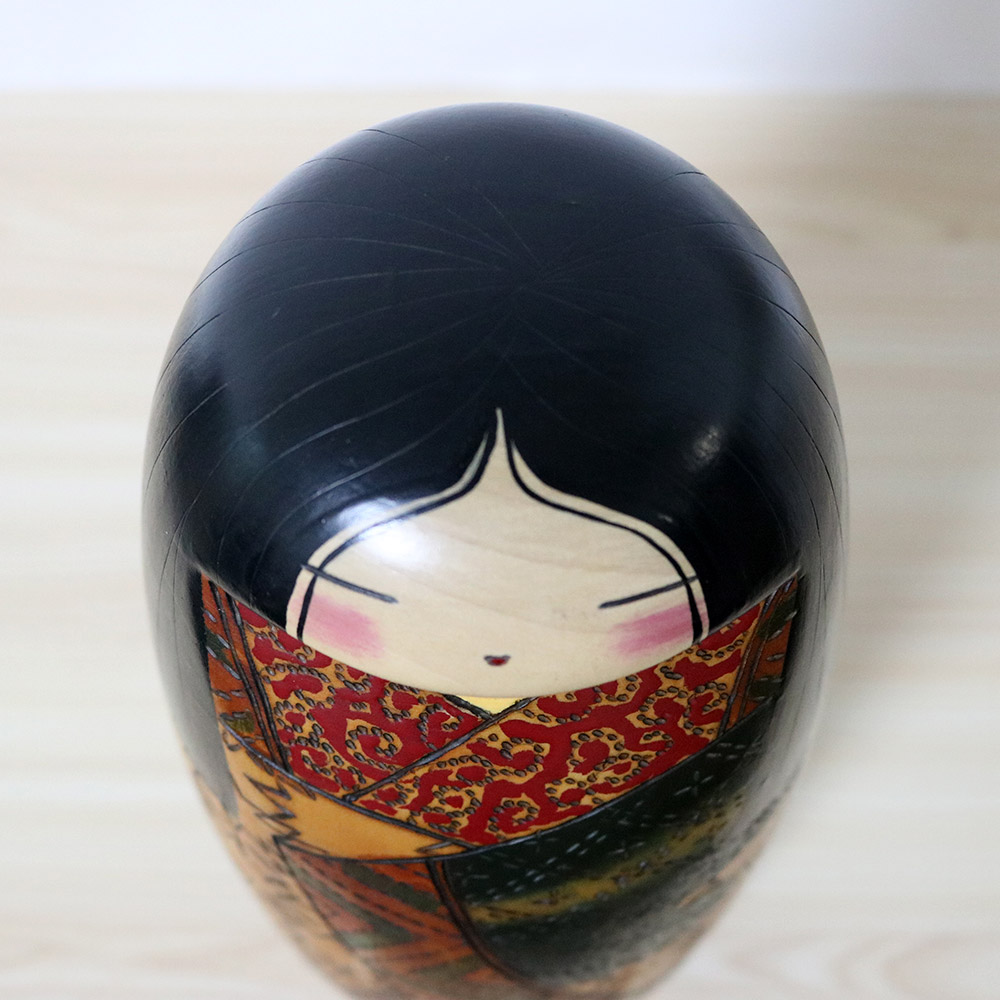 Kobayashi Inosuke Vintage Kokeshi Doll Izayoi Hair