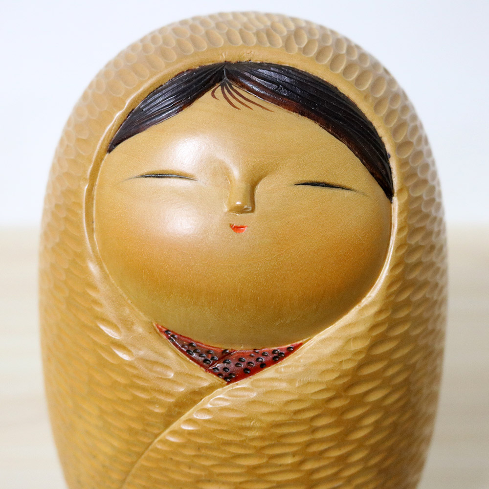 Aoki Ryoka Vintage Kokeshi Doll Snow Child Face