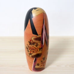 Sato Suigai Vintage Orange Kokeshi Doll Right