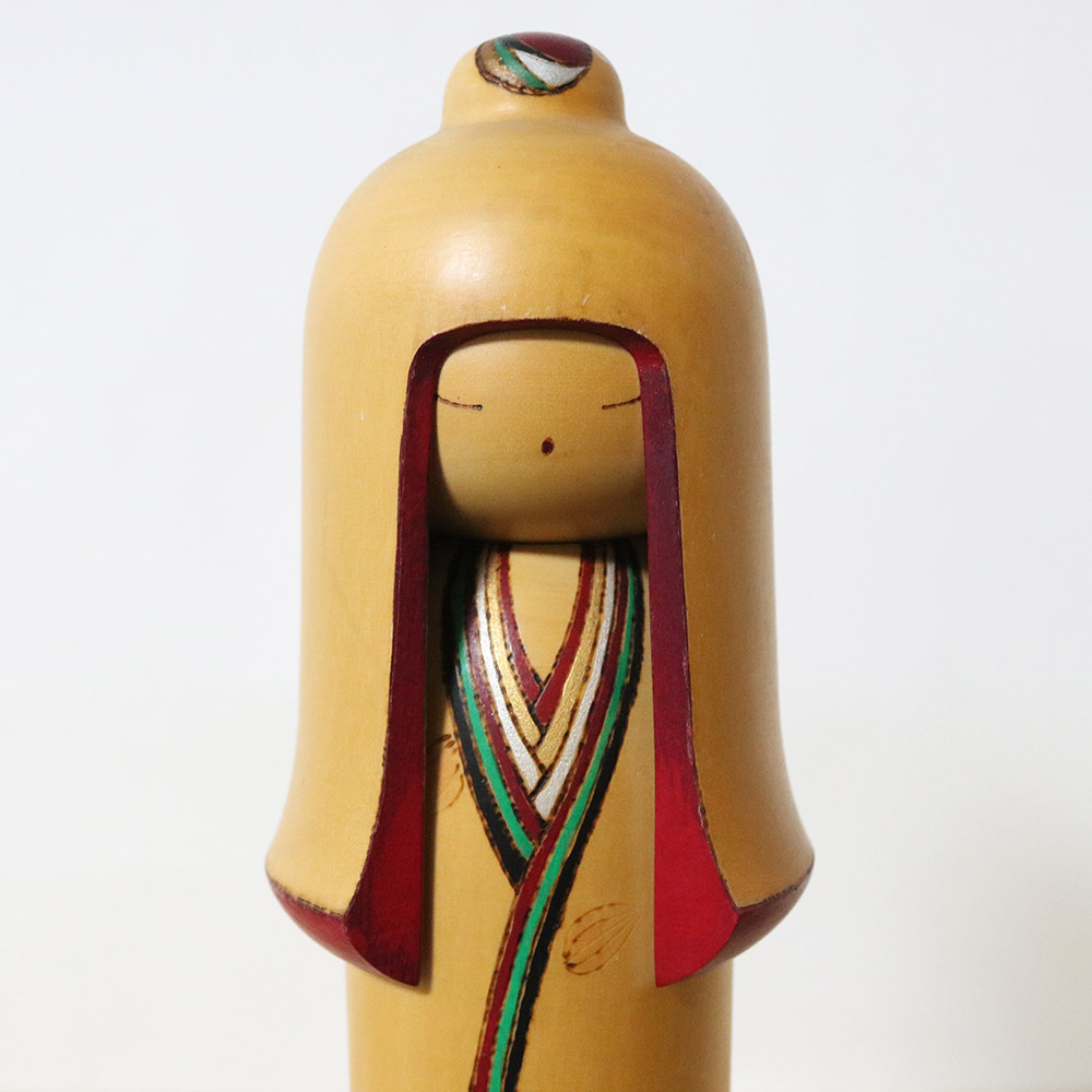 Sekiguchi Sansaku Vintage Kokeshi Doll White Lotus Face
