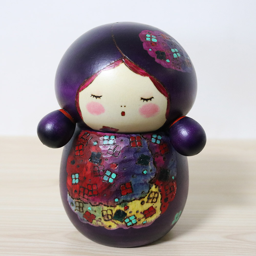 Sansaku Sekiguchi Ajisai Kokeshi Doll Front