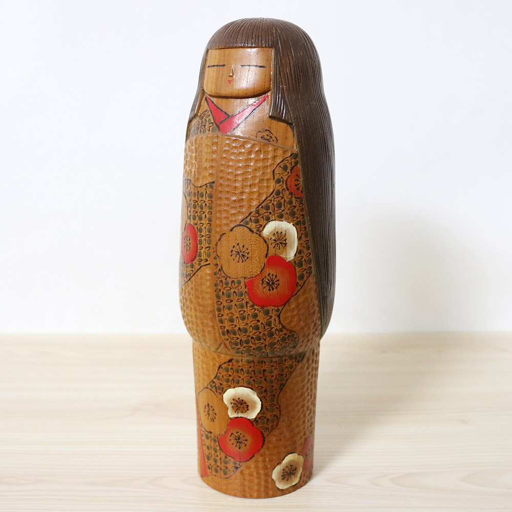 Takahashi Toshiharu Vintage Kokeshi Doll Late Autumn Warmth Left