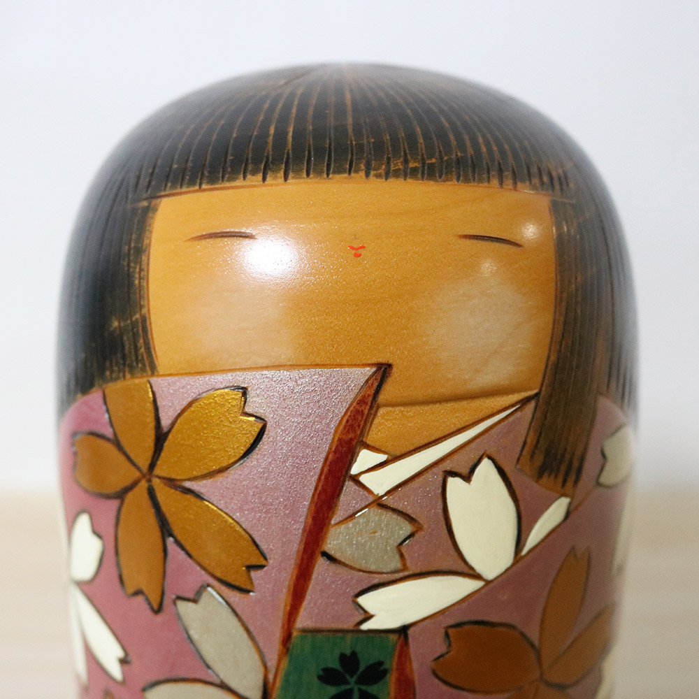 Usaburo Vintage Kokeshi Doll Hanagokoro Face