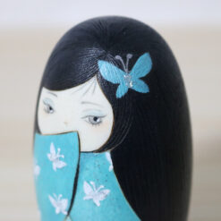 Hirano Nagisa Creative Kokeshi Doll The Sparkle Of Blue Hair Decoration