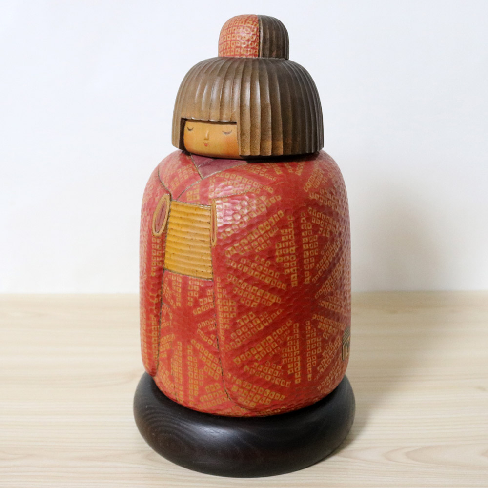 Sekiguchi Sansaku Vintage Kokeshi Doll Kanoko Left