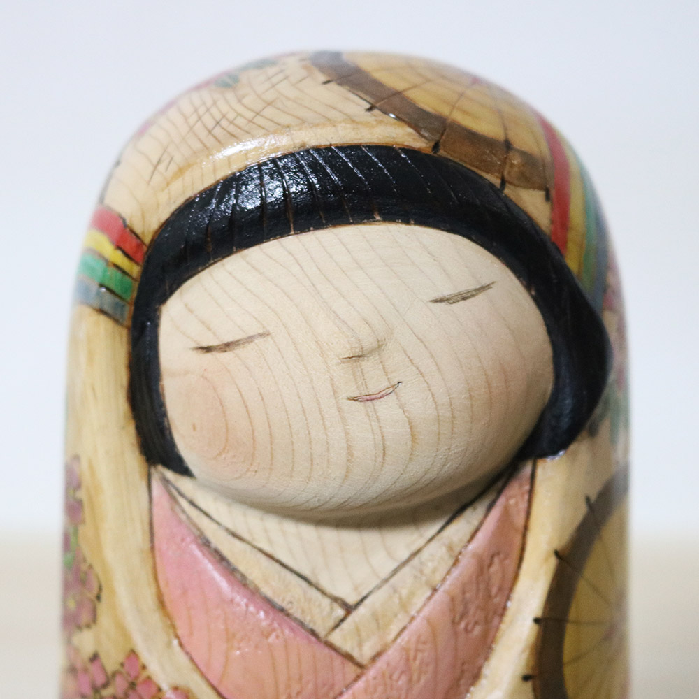 Yuko Yamazaki Creative Kokeshi Doll Rainy Season Sky Face