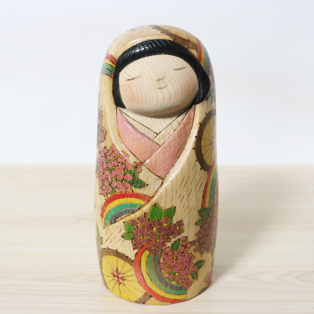 Yuko Yamazaki Creative Kokeshi Doll Rainy Season Sky Front
