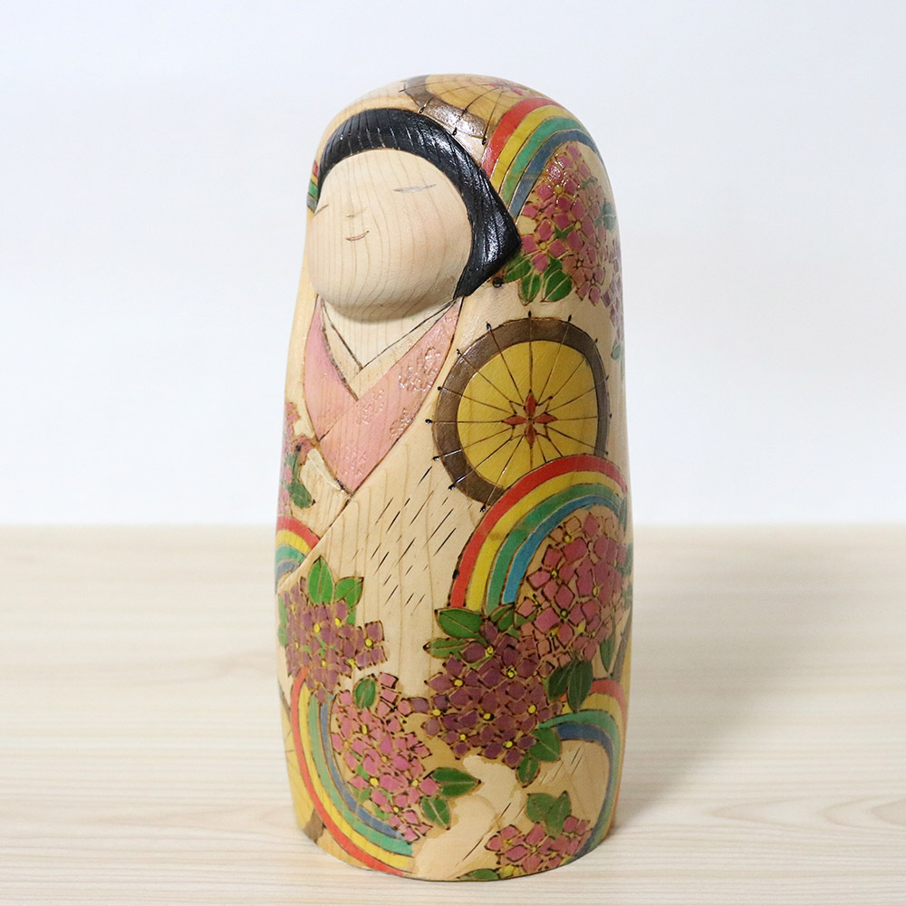 Yuko Yamazaki Creative Kokeshi Doll Rainy Season Sky Left